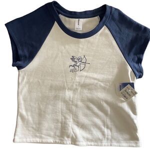 Abound Nordstrom Cupid short‎ raglan sleeve top 100% cotton sz S loose fit NEW